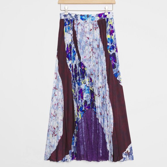 HTF Anthropologie Aja Pleated Maxi Skirt - Picture 2 of 5